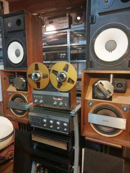 Preview: REVOX A 77 4-Spur mit NAB Alu Spulen Holz Endstufen Haube und Service !